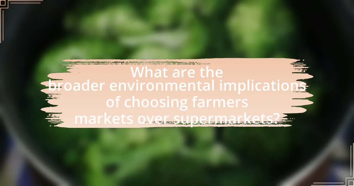 What are the broader environmental implications of choosing farmers markets over supermarkets?